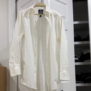 Stafford Men's Cream Dress Shirt